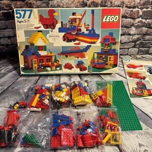 Vintage Lego Basic Building Set #577 with Box and Instruction Book - Incomplete